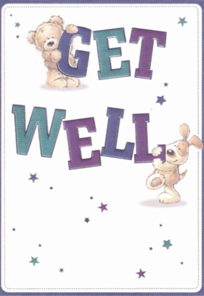 This cheerfully illustrated get well card offers both comfort and inspiration, reflective of the West Heath community's warm, supportive nature. At its center, a friendly bear and a playful puppy collaborate to deliver a buoyant 'Get Well' message, their poses echoing the camaraderie seen on sunny afternoons at West Heath Green. The scene is enlivened by playful stars, swirling in shades of blue and purple-a visual ballet suggestive of hopeful wishes circulating above the rooftops of SE2. The typography is bold and reassuring, shaded in lively indigos and teals that ground the illustration with cheerful steadiness. Details invite touch: the soft fluff of the bear's coat, the velvety curve of the puppy's ear. It's all arranged against a light, welcoming background as purifying as the air after a rainfall on Baring Road. Sending this card with fresh flowers from Flower Delivery West Heath becomes much more-it radiates not just get well wishes, but a heartfelt sense of belonging and support that stands out in times of need.